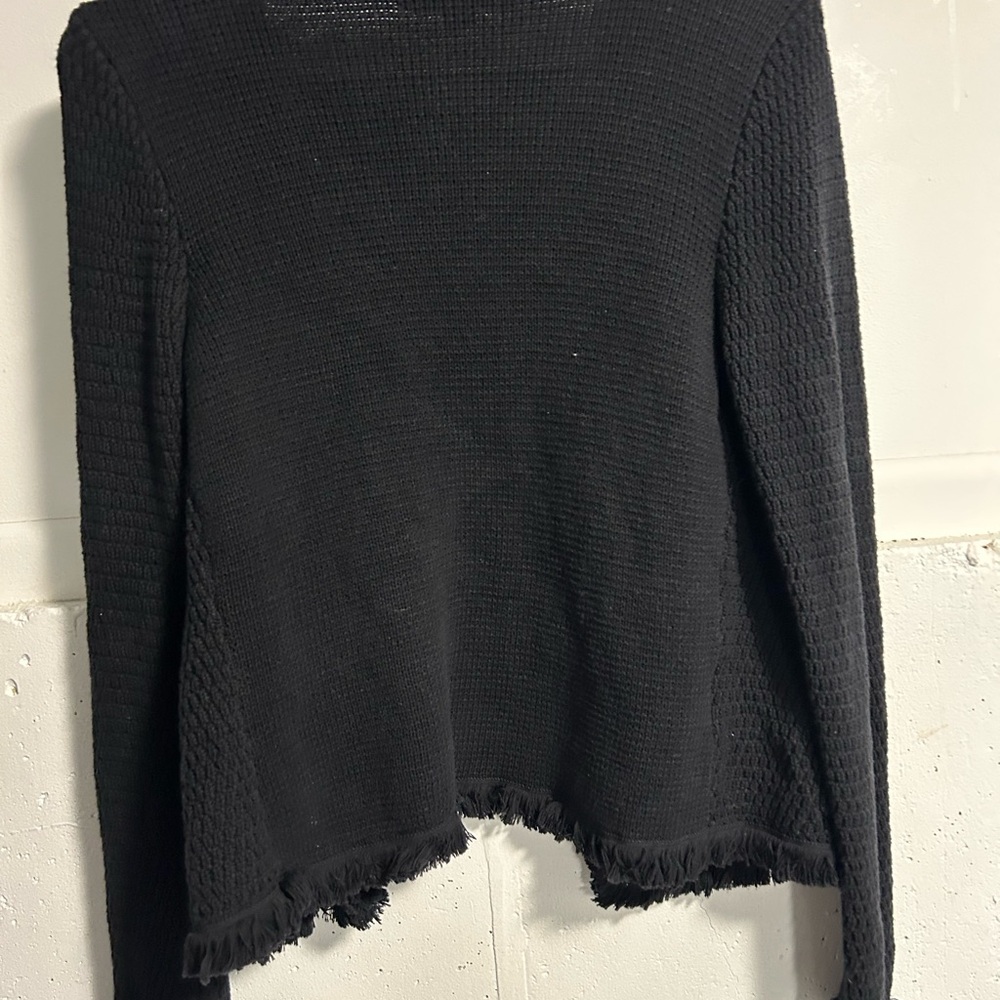 LOFT Textured Black Cardigan Sweater - Picture 3 of 6